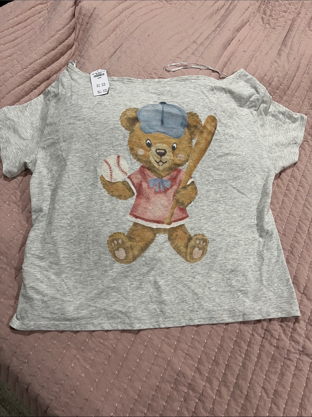 New with Tag - Size Large L - Hollister Co. Play Ball Baseball Bear Graphic Tee